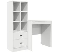 Escritorio vidaXL Madeira 6 Compartimentos 2 Cajones Blanco 76x70x50 cm