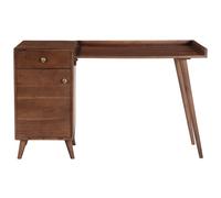 Escritorio vintage con compartimento de almacenaje de madera de acacia maciza 130 cm ROBY