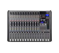 Escritorios de Mezcla de Estudio, 12 Canales Mic Line Line Mezclador DE Audio Mezcla DE Mezcla DE Mezcla USB XLR Entrada 3-Banda EQ 48V Phantom Power con Adaptador de Corriente