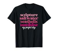 Escritura Agua Salada Conchas Marinas Sol Cristiana Fe Jesús Camiseta