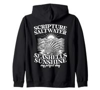 Escritura Agua Salada Conchas Marinas Sol Cristiano Jesús Playa Sudadera con Capucha