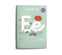 Escritura con letra ligada +4 años Vol 1 | RUBIO | Trazos, números (1-3) y vocales (Aa, Ee, Ii, Oo, Uu). Tamaño A4