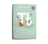 Escritura con letra ligada +4 años Vol 2 | RUBIO | Cuaderno para repasar trazos, números (1-7) y consonantes (Mm, Pp, Ll, Ss, Tt, Dd, Nn) | Tamaño A4