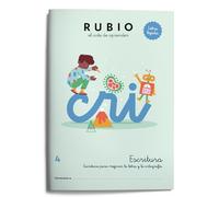 Escritura con letra ligada 4 | RUBIO| Mejorar ortografía y redacción. Doble pauta 3mm | 8-9 años