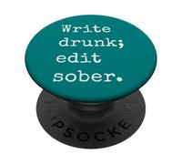 Escritura Creativa Humor: Escribir Edición Gratis Diseño Claro PopSockets PopGrip Adhesivo