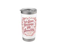 Escritura cristiana que amamos porque él nos amó Vaso térmico de acero inoxidable de doble pared