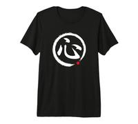 Escritura de Caracteres de Palabra Japonesa corazón Camiseta Premium