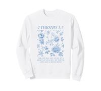 Escritura Floral Christian 2 Timoteo 1:7 Mujeres Sudadera