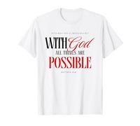 Escritura inspiradora Fe Dios Religioso Cristiano Orar Camiseta