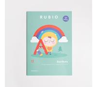 Escritura letra de imprenta 3 años | RUBIO | Trazos, números (1-3) y vocales (A, E, I, O, U) (Escritura con Letra de Imprenta RUBIO)