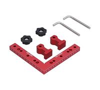 Escuadra albañil sargento 90° en aluminio 160x160mm - Mordaza metálica para regla de ángulo angular, posicionamiento preciso en woodworking y herramientas de carpintería