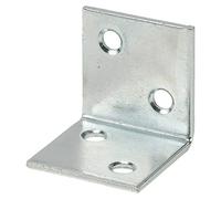 Escuadra ancha (40 x 40 mm, 1 ud., Acero, Plateado)