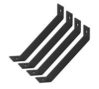 Escuadra Angular Resistente 4 Piezas de Herrajes Montaje Estantería | Escuadras Angulares Reforzadas a 45 Grados Para carpintería, muebles, puerta, apartamento, garaje, tienda, exposición y