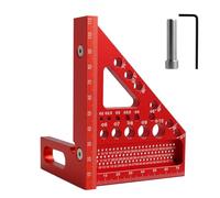 Escuadra Carpintero 3D 22.5-90 Grados Multiángulo Aleación de Aluminio Escuadra Rapida Herramientas de Medición, Regla Multifuncional para Carpintería, Ingeniería y Construcción, Alta Precisión