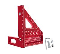 Escuadra Carpintero 3D Multiángulo,22.5-90° Transportador de Ángulos,Escuadra Rápida de Aleación de Aluminio,Regla de Medición con Agujeros para Brocas,Herramientas de Carpintería Precisas