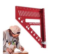 Escuadra Carpintero 3D - Sierra de inglete Triángulo 22,5-90 Grados | Regla De Dibujo De Líneas,Para Construcción, Ingenieros, Carpinteros, Trabajo En Casa, Talleres, Hombres, Padre,