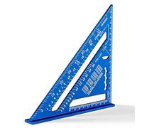 Escuadra Carpintero, Regla Triangular Métrica de Aluminio, Cuadrado de Carpintero de Aleación de Aluminio, Metalicas Carpintero Herramienta de Medición Herramientas para Madera Multifunción (Azul)