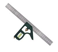 Escuadra Combinada Ajustable Regla de ángulo Cuadrado de Combinación Multifuncional de 45/90 Grados con Nivel de Burbuja para Herramientas de Carpintero 300 mm/12 Pulgadas