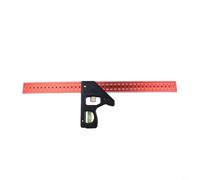 Escuadra combinada de acero inoxidable con localizador de regla ajustable y base de esquina de aleación de aluminio para carpintería y manualidades (400 mm)