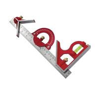 Escuadra combinada Faithfull de 300 mm (12 pulgadas): herramienta multifuncional de medición y trazado con transportador, cabezal central, nivel de burbuja y regla de acero inoxidable