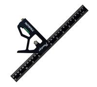 Escuadra combinada Faithfull Prestige de aluminio negro de 300 mm (12 pulgadas): herramienta multifuncional de medición y trazado con nivel de burbuja y trazador para carpintería y metalurgia