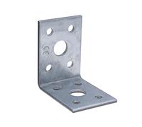 Escuadra de 90 Grados de Acero inoxidable en forma de L 50x50x35x2mm Zinc Finished for Wood Cabinets Furniture Brace Shelf Supporter ( Paquete de 20)