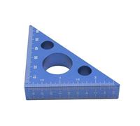 Escuadra de aluminio de 45° y 90° con e métrica for carpintería, herramienta manual for medir alturas y trabajos de bricolaje.(Blauw)