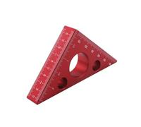 Escuadra de aluminio de 45° y 90° con e y métrica for carpintería, medidor de altura y herramienta manual for bricolaje.(Rot)