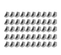 Escuadra de Aluminio para Perfil 2028, 50 Piezas, Ángulo Recto con 2 Agujeros, L, Resistente y Ligera - Fácil Instalación, Material Anticorrosivo, Uso Versátil en Estructuras