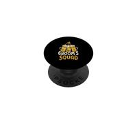 Escuadra del Novio Novia Licenciatura Fiesta Equipo PopSockets PopGrip Adhesivo