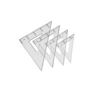 Escuadra Escolar FAIBO Plástico 25 cm. Transparente