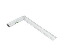 Escuadra - escuadra de aluminio de 300 mm con nivel integrado, ligera y resistente, ideal para trabajos de precisión en carpintería y construcción.