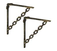 Escuadra estanteria escuadras de hierro soportes retro 15 kg bronce 0,4 kg
