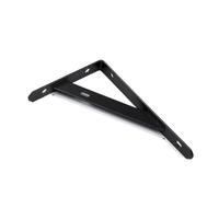 Escuadra Estanteria Soporte for estante en forma de L | 2-8 piezas, acero blanco y negro, 6-12 pulgadas, soporte de 90 grados for montaje en pared(8 Inch-Black)