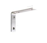 Escuadra Estanteria Soporte for estante en forma de L | 2 unidades, forma de L de 90 grados, tono plateado y negro for soporte de estante de madera(175x105x25mm silver)