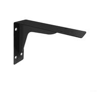 Escuadra Metálica Reforzada para Baldas de para madera Escuadra | para acero laminado en frío, acabado negro, triangular , para ideal cargas pesadas, interior exterior(12inch)