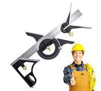 Escuadra Multifuncional - Alta Precisión - Escuadra Combinada Ajustable | Herramienta Multifuncional Para Ingenieros, Carpinteros Y Aplicaciones De Carpintería E