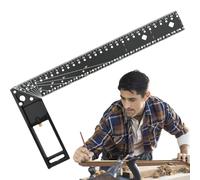 Escuadra para carpintería, regla multiángulo, escala de doble cara, regla angular, para arquitectos, carpinteros, ingenieros, escuelas, trabajo, hogar, oficina, construcción