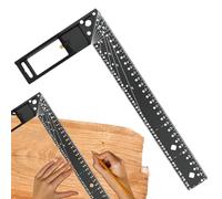 Escuadra para carpintero - Combinación de precisión para enmarcar - Regla angular - Para arquitectos, carpinteros, ingenieros, uso profesional y bricolaje