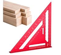 Escuadra Rápida - Construcción De Aleación De Aluminio, Regla Triangular | Calibre De Marcado De Ángulo Recto Compacto Con Escala Grabada, Herramienta De Carpintería Multifunción Para Diseñadores