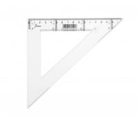 Escuadra transparente en plastico inyectado graduado y biselado 25 cm.