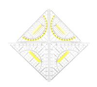 Escuadras con mango, escuadra grande y pequeña, juego de escuadras, escuadra flexible de 14 cm y 20 cm, regla triangular combinada (4pcs)