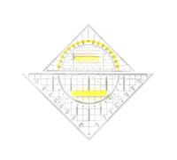 Escuadras con mango, escuadra grande y pequeña, juego de escuadras, escuadra flexible de 14 cm y 20 cm, regla triangular combinada (2pcs)