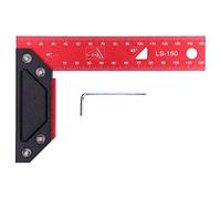 Escuadras de carpintería para trabajos en madera con estructura de aluminio, regla de trazado en L de alta precisión con escala láser, escuadra de carpintero de 90 grados para (150mm)