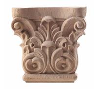 Escuadras esquineras caladas con motivos florales, figuras de madera, apliques para decoración de muebles, marcos, paredes, puertas, artículos para el hogar, D21,6