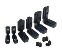 Escuadras Metalicas 10 conectores internos ocultos con tornillos for accesorios de perfil de aluminio de las series 2020, 3030 y 4040.(40-M6 Black)