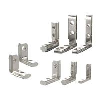 Escuadras Metalicas Conector de esquina interior con tornillos for perfil de extrusión de aluminio(EU4040-M6-2set)