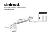 Escuadras Para Estanterias 1 Set 4MM Thicked Invisible L Brackets Heavy Duty Cast Iron Shelves Brackets Floating Shelf Brackets For Shelves Support(8in White)