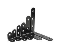 Escuadras Para Estanterias 2/4 piezas de muebles negros gruesos con esquinas, código ángulo recto, armario, mesa y silla fijas(50X50X40mm 4pcs)