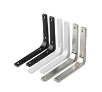 Escuadras Para Estanterias 2Pcs Metal Wall Mounted Floating Brace Shelf Triangle Bracket, 75-400MM For Living Room, Bedroom, Kitchen, Balcony Decorative(Black 300x250mm)